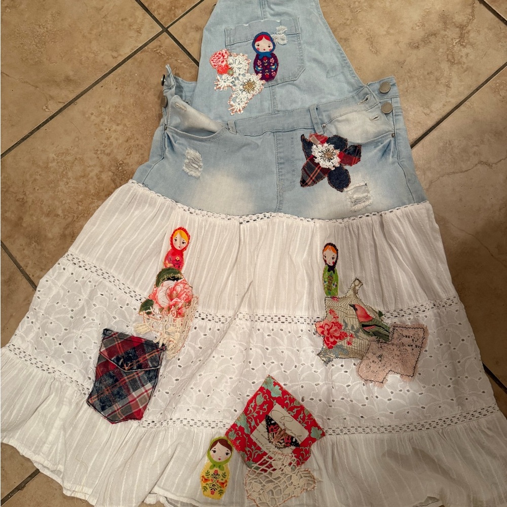 YMI  custom hand/ machine embroidered Light multicolor Embroidered Dress
